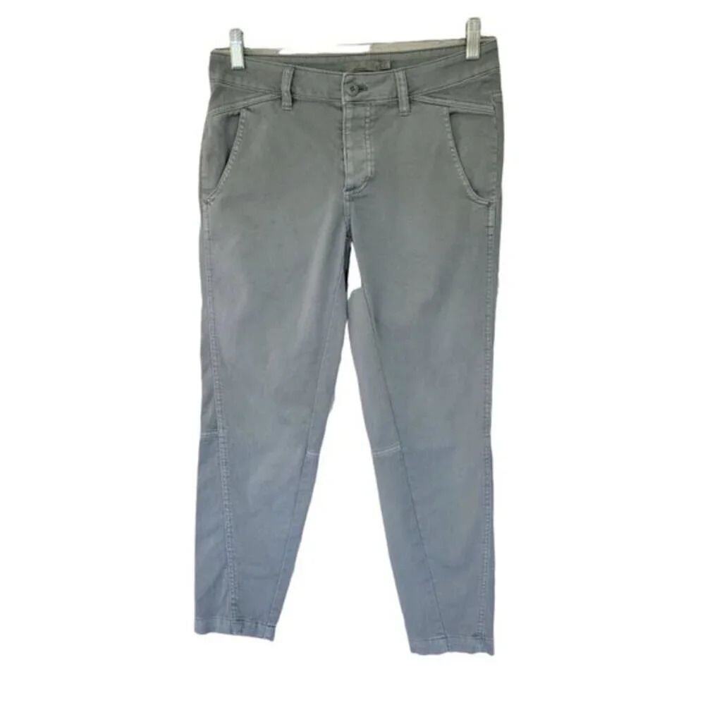 Prana Organic Cotton Stretch Ankle Pants Womens Size 2 Grayish Olive